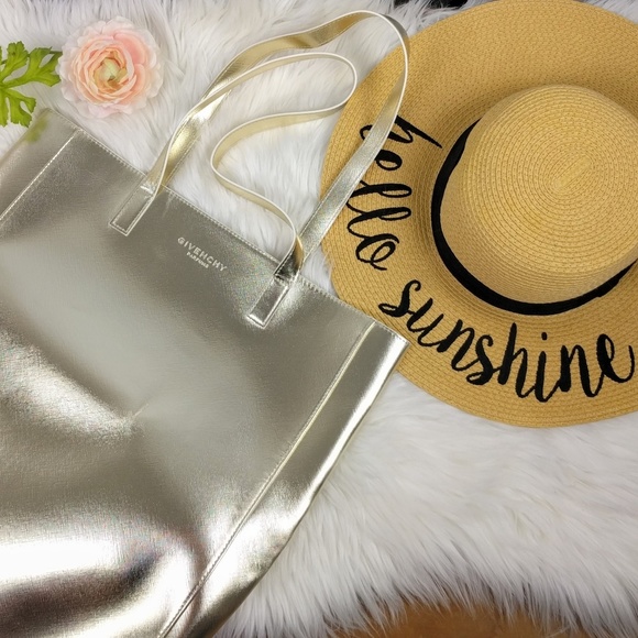 Givenchy Handbags - ⬇️$70 Givenchy Parfums Large Metallic Gold Tote
